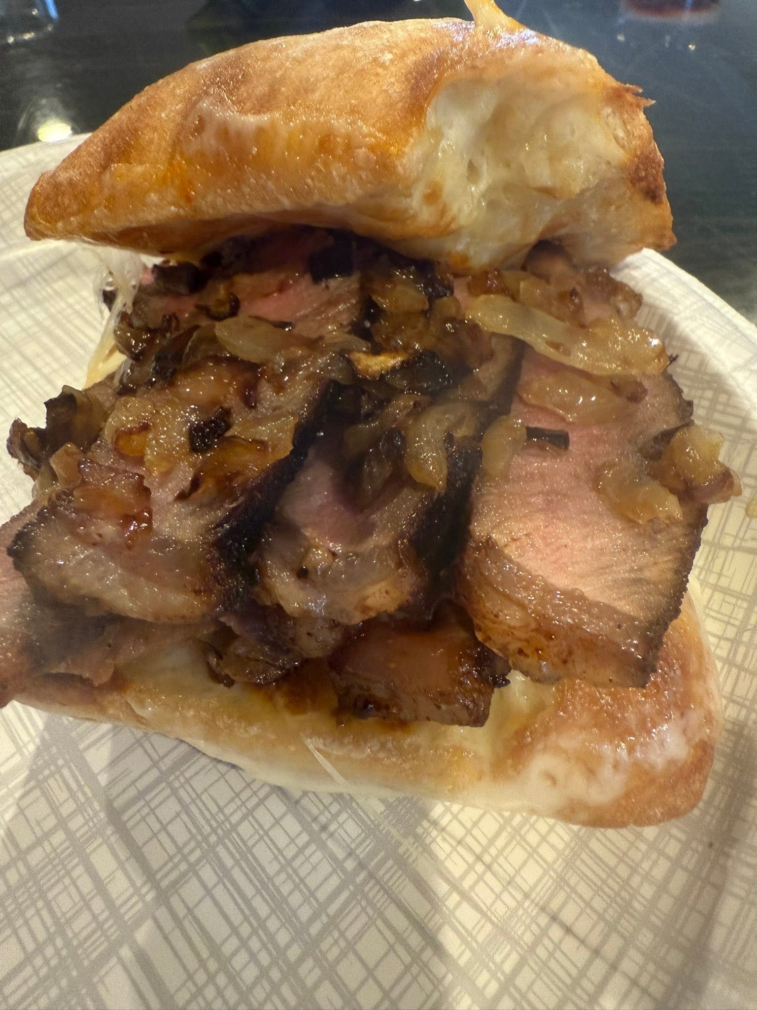 Cast-Iron New York Strip Sandwiches with Caramelized Onions