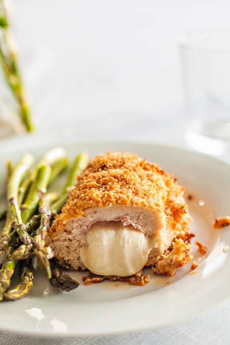 Chicken Cordon Bleu with Brie and Green Peppercorn Sauce