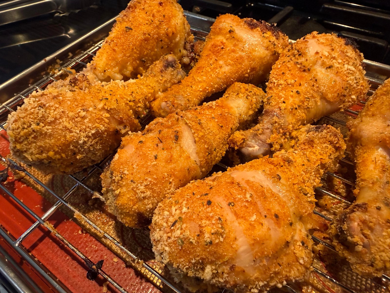 Thin-Crust Dijon Parmesan Chicken Legs